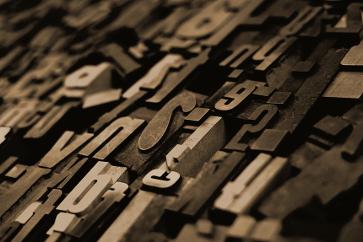 Foto van losse letters