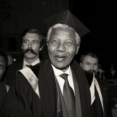 Portret van Nelson Mandela door Hilde Braet, 1993