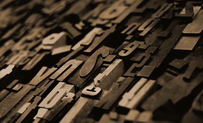Foto van losse letters